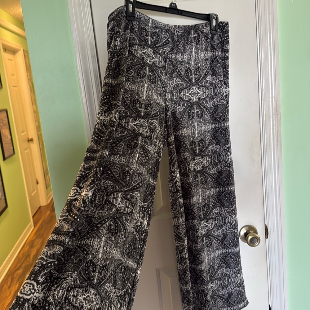 One World Live & Let Live Wide Leg Trousers Comfy Trendy Fall Vibes Size L